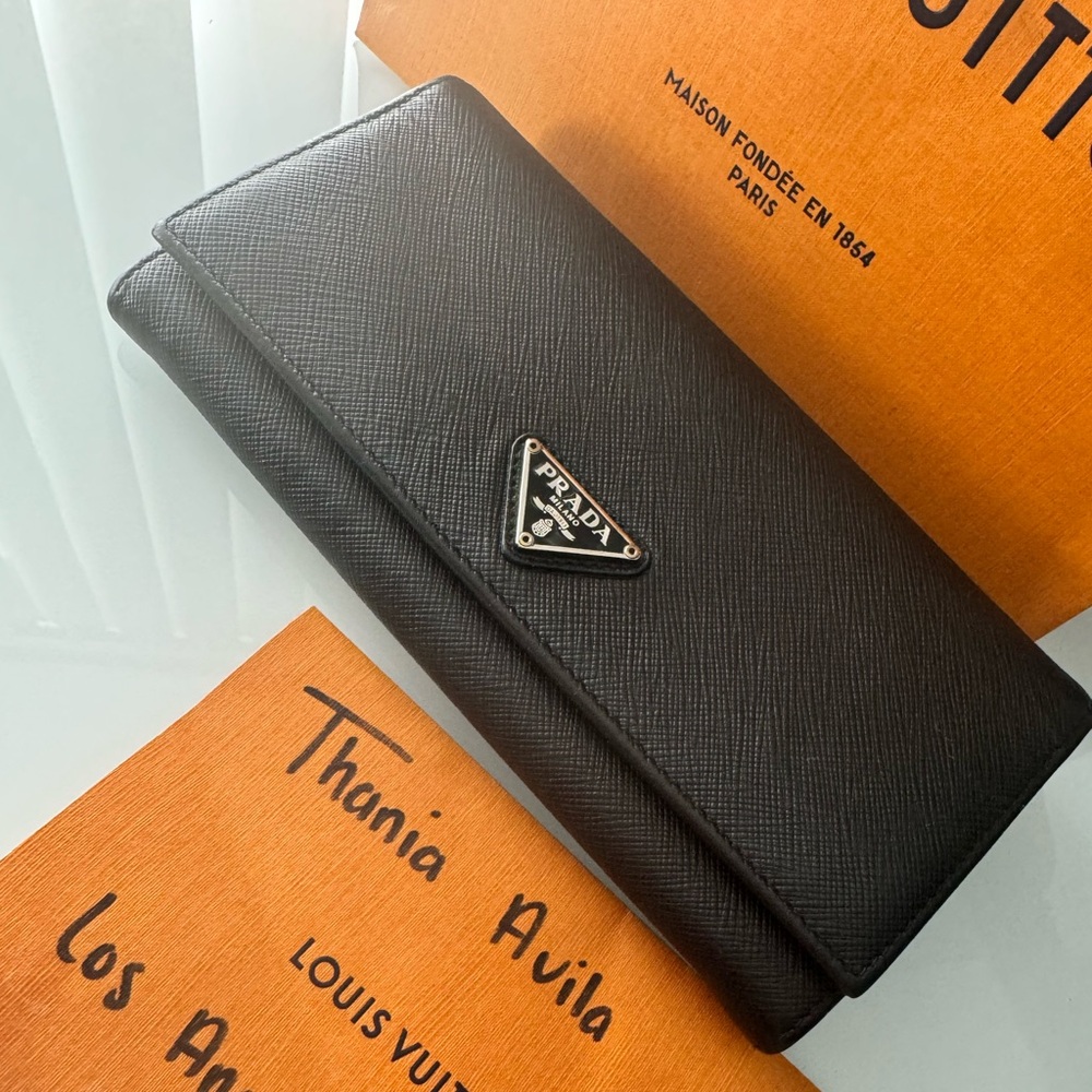 Prada Saffiano long wallet